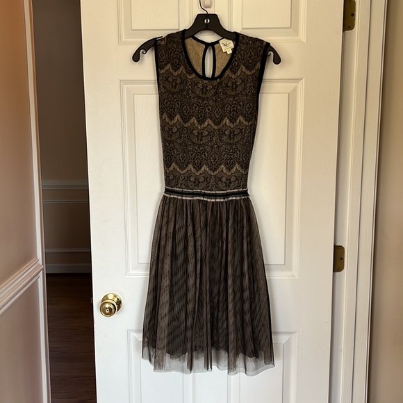 Anthropologie Weston Wear Dulcie Dress in in black and cream In size Large - Picture 3 of 6